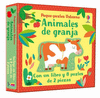 ANIMALES DE GRANJA (PEQUE-PUZLES) (1 LIBRO + 8 PUZLES DE 2 PIEZAS)