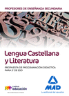 PROFESORES DE ENSEÑANZA SECUNDARIA LENGUA CASTELLANA Y LITERATURA. PROPUESTA DE PROGRAMACIÓN DIDÁCTICA PARA 3º DE ESO