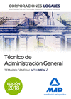 TÉCNICO  DE ADMINISTRACIÓN GENERAL DE CORPORACIONES LOCALES. TEMARIO GENERAL VOLUMEN 2