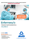 TEMARIO PARTE ESPECIFICA 2 ENFERMERA/O INSTITUCIONES SANITARIAS DE LA CONSELLERIA DE SANITAT GENERALITAT VALENCIANA