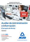 TEMARIO AUXILIAR DE ADMINISTRACIÓN E INFORMACIÓN (CAMPAÑA DE RENTA) DE LA AGENCIA ESTATAL DE ADMINISTRACION TRIBUTARIA