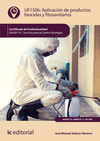 APLICACIÓN DE PRODUCTOS BIOCIDAS Y FITOSANITARIOS. SEAG0110 - SERVICIOS PARA EL
