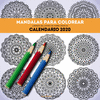CALENDARIO 2020 MANDALAS PARA COLOREAR ( LIBERATE DEL ESTRES DE FORMA CREATIVA )