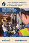 MONTAJE DE ELEMENTOS Y EQUIPOS DE INSTALACIONES ELÉCTRICAS DE BAJA TENSIÓN EN EDIFICIOS. ELES0208 - OPERACIONES AUXILIARES DE MONTAJE DE INSTALACIONES ELECTROTÉCNICAS Y DE TELECOMUNICACIONES EN EDIFIC