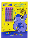 STITCH. LIBRO PARA COLOREAR CON CERAS (¡CON MAS DE 30 PEGATINAS)